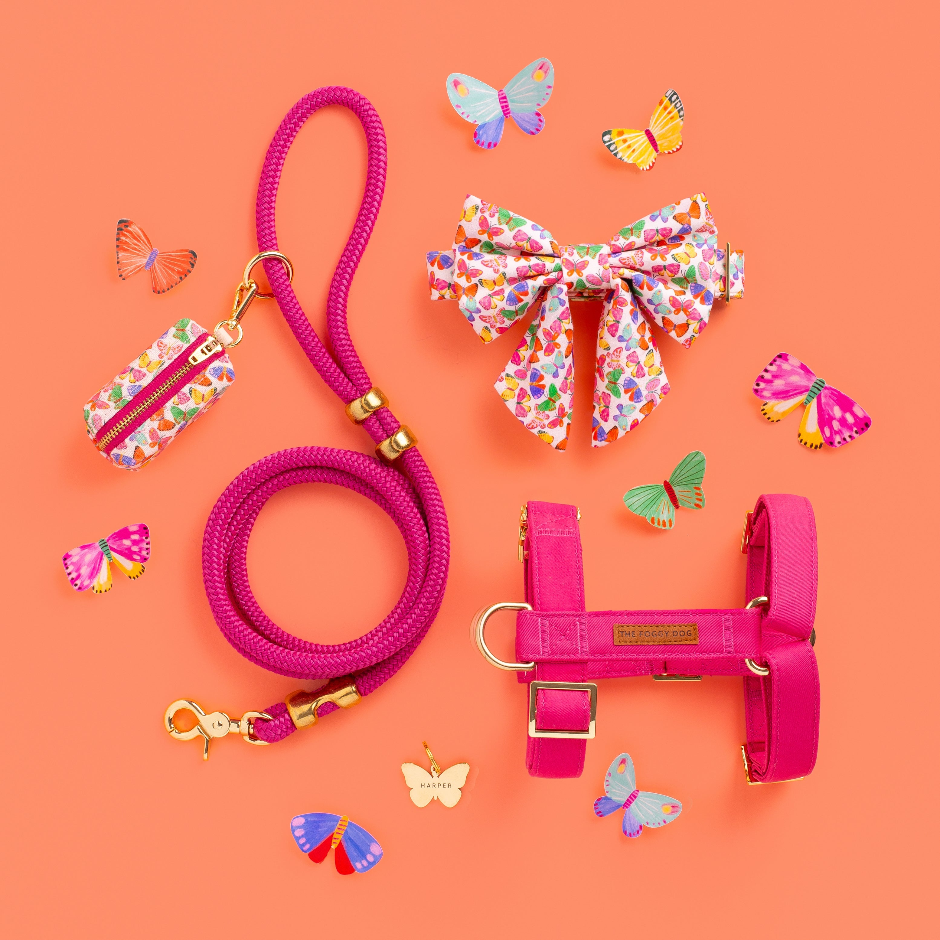 Butterfly Pet ID Tag