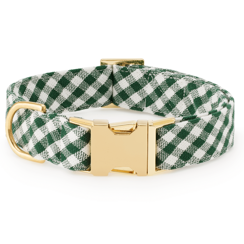 Evergreen Gingham Collar Walk Set