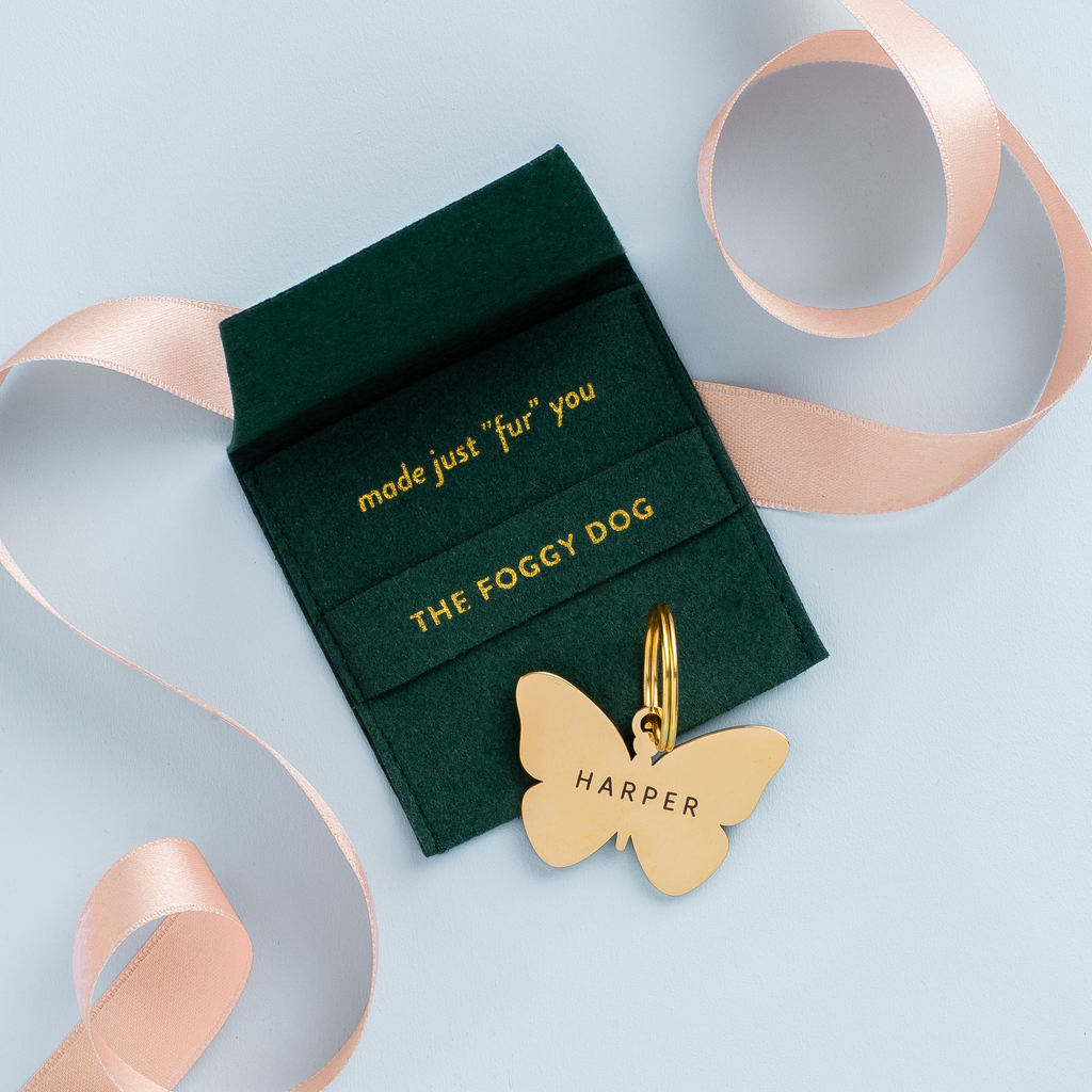Butterfly Pet ID Tag