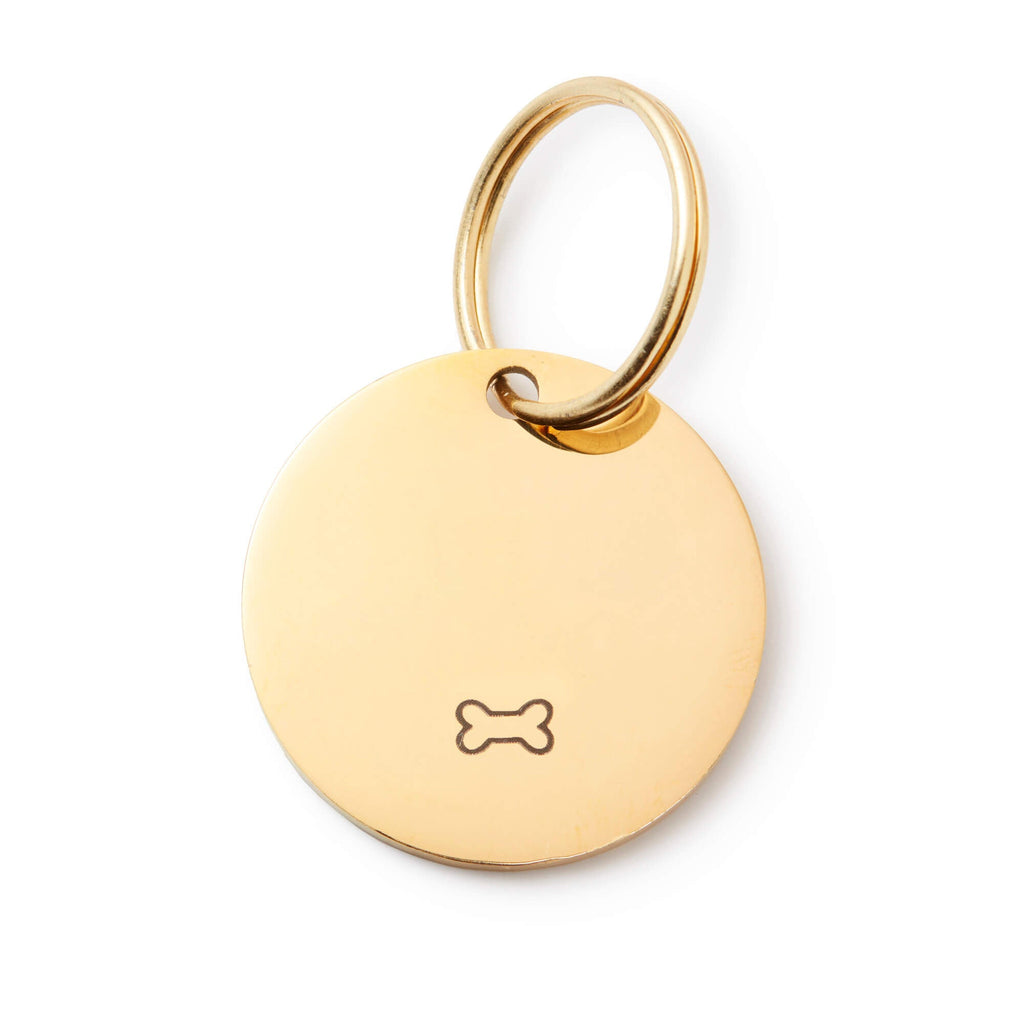 Circle Pet ID Tag: Bone Icon