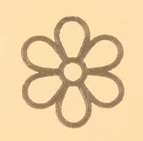 Circle Pet ID Tag: Flower Icon