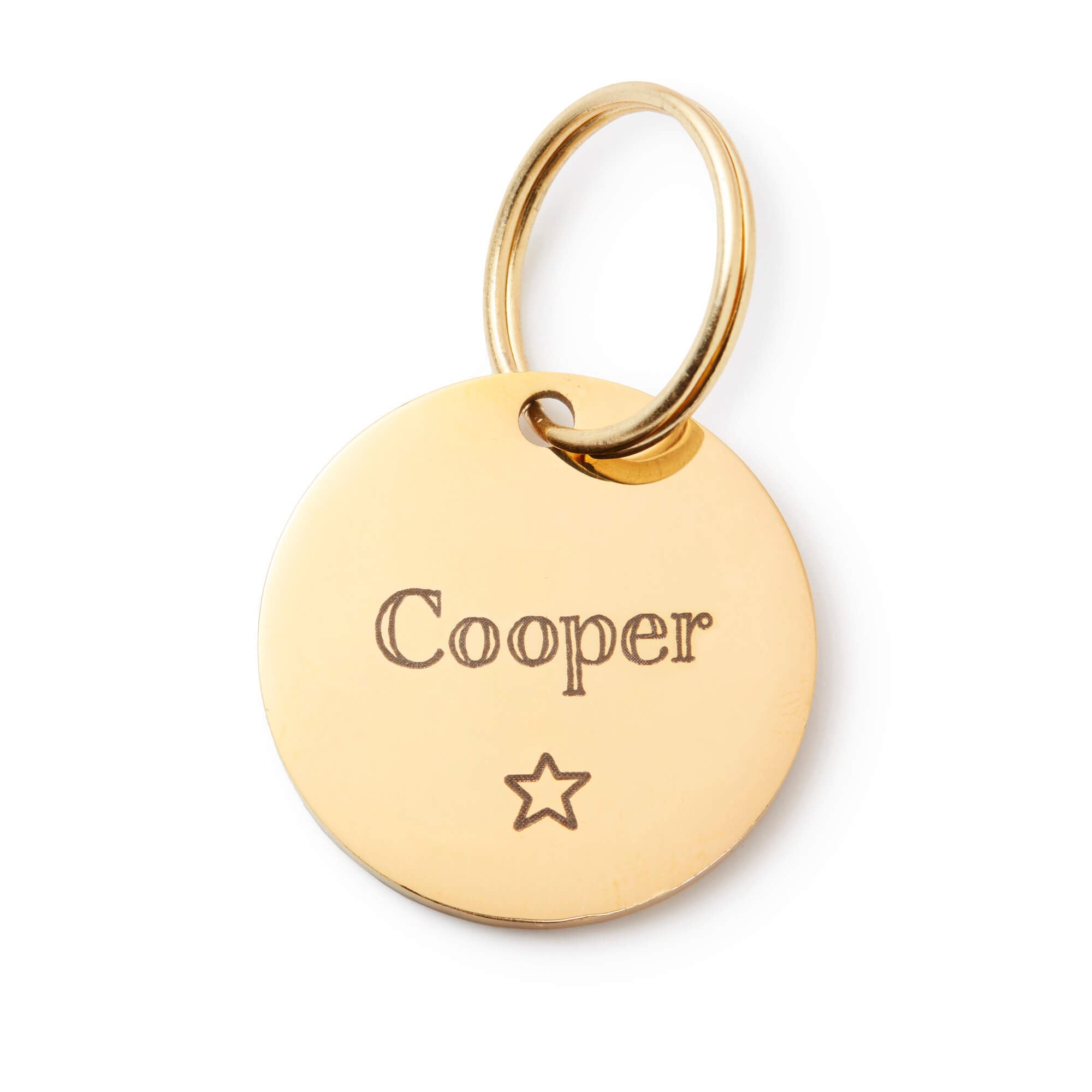 Circle Pet ID Tag: Star Icon